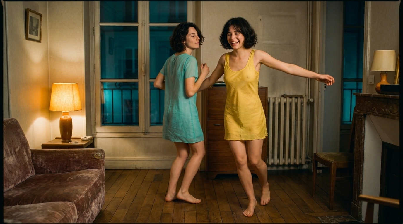 Dancing together in the living room